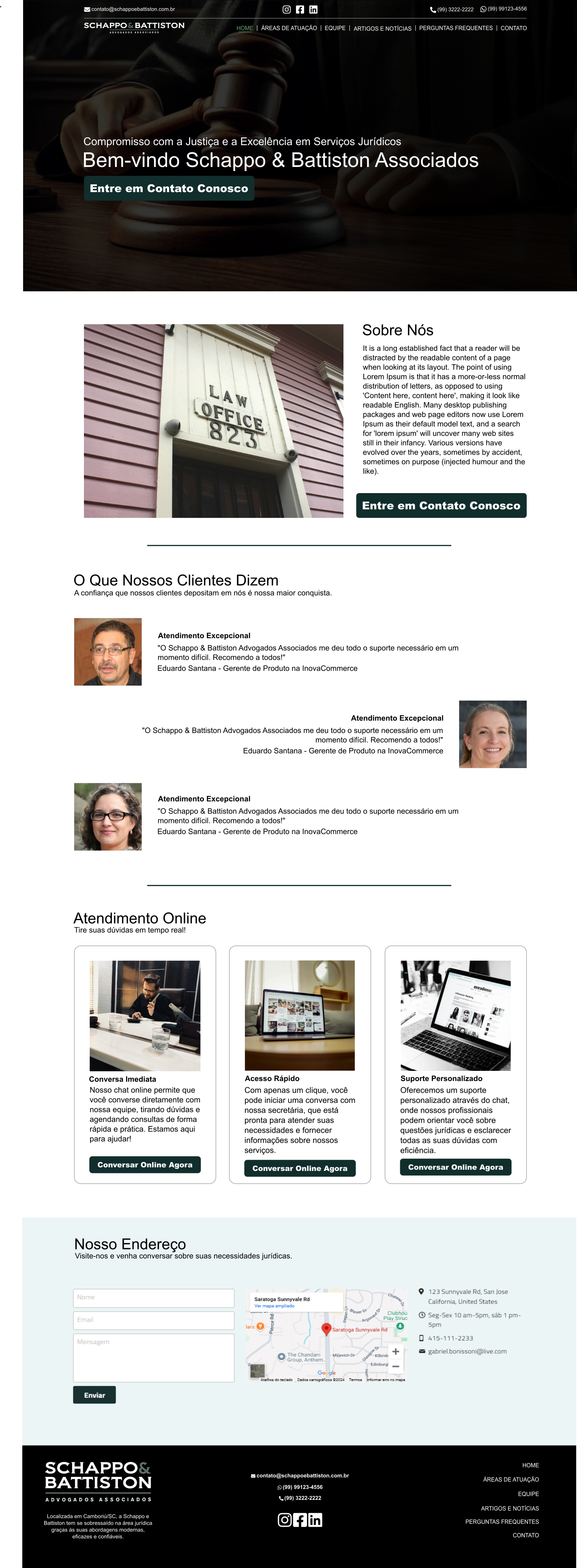 Site para escritório de advocacia