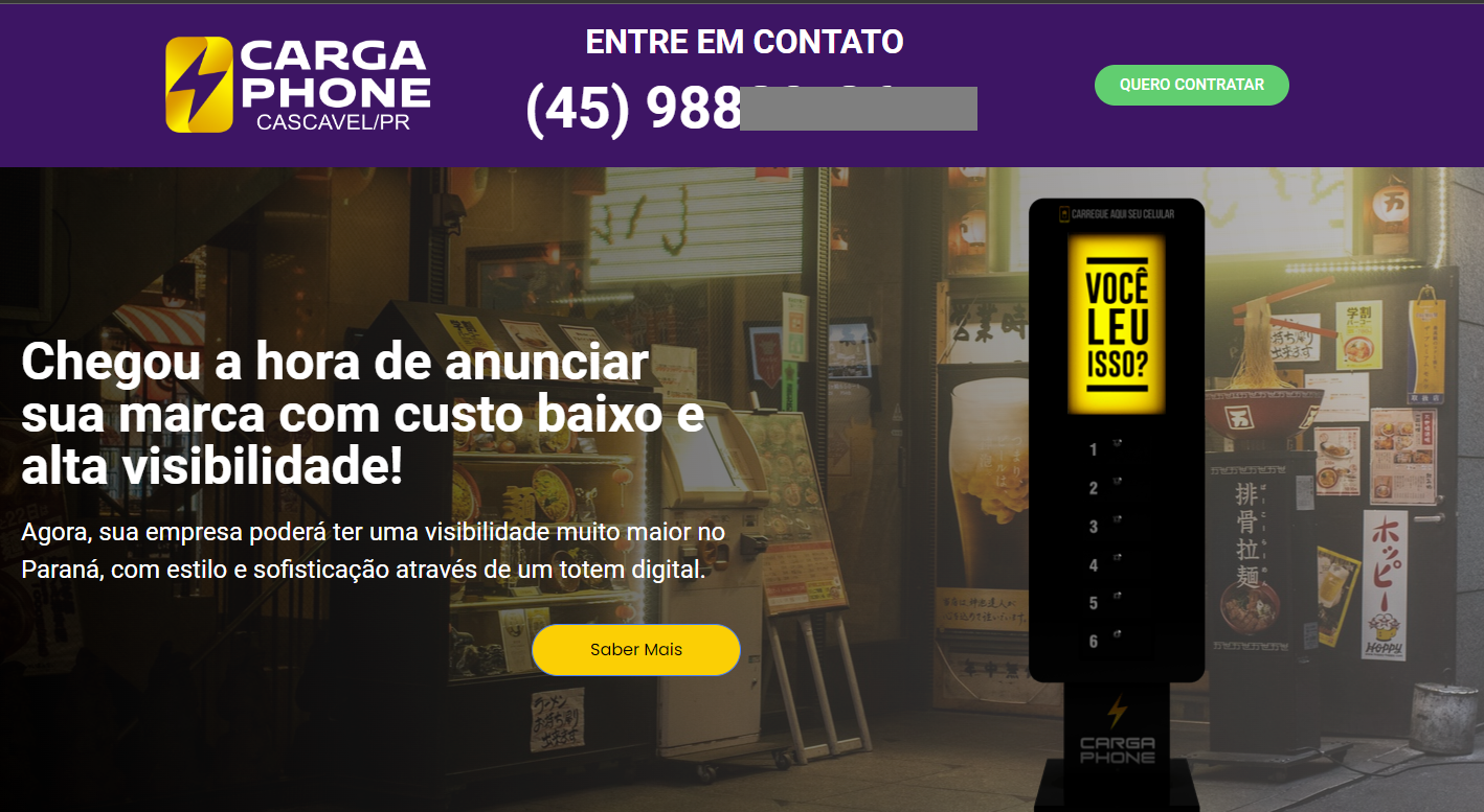 Landing page para captação de leads